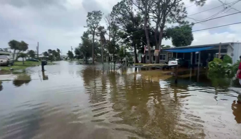 Flooding in Port Charlotte after Hurricane Idalia