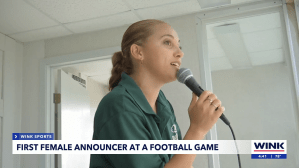 Female announcer