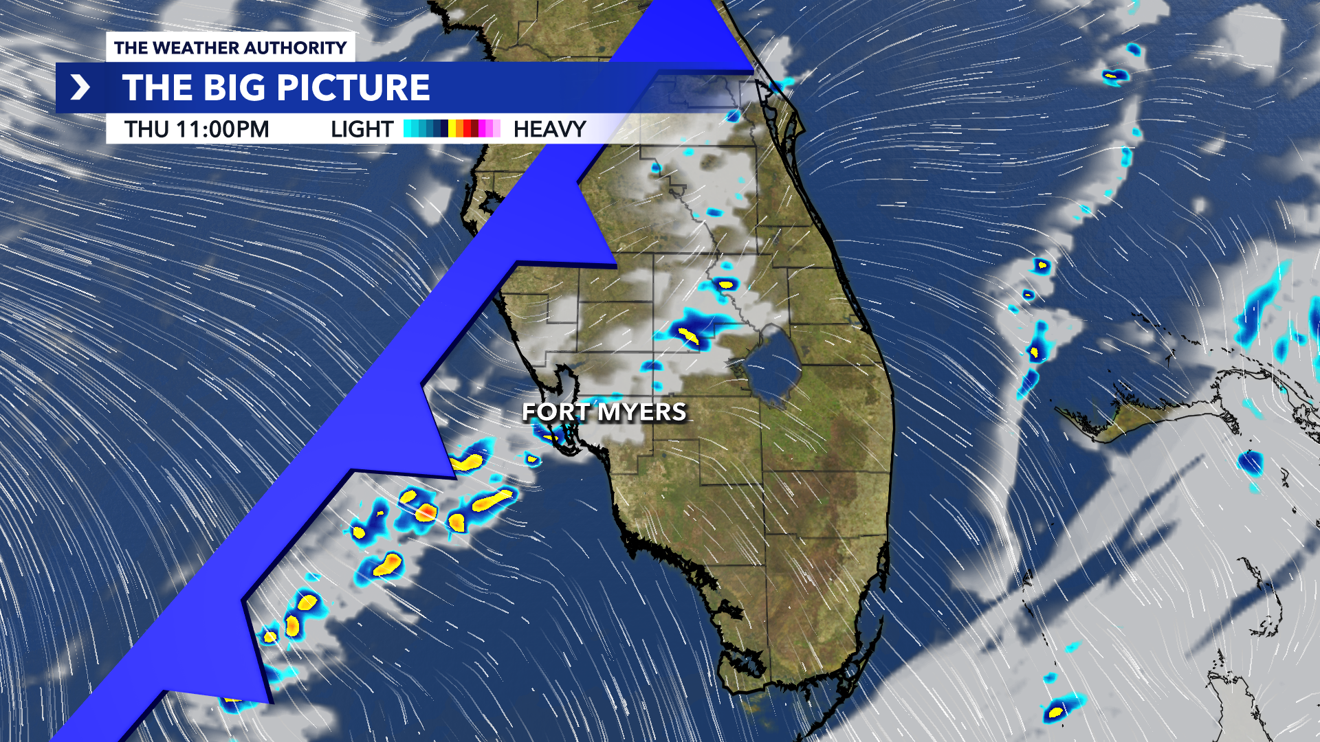 Rainy Morning Before An Approaching Cold Front Impacts SWFL