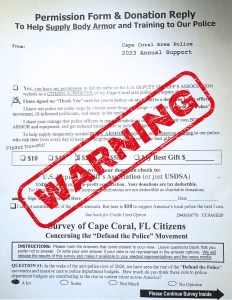 The Cape Coral Police Department warns of misleading flyers. CREDIT: CCPD Facebook Page