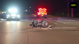 The aftermath of a motorcycle crash in Golden Gate. CREDIT: WINK News