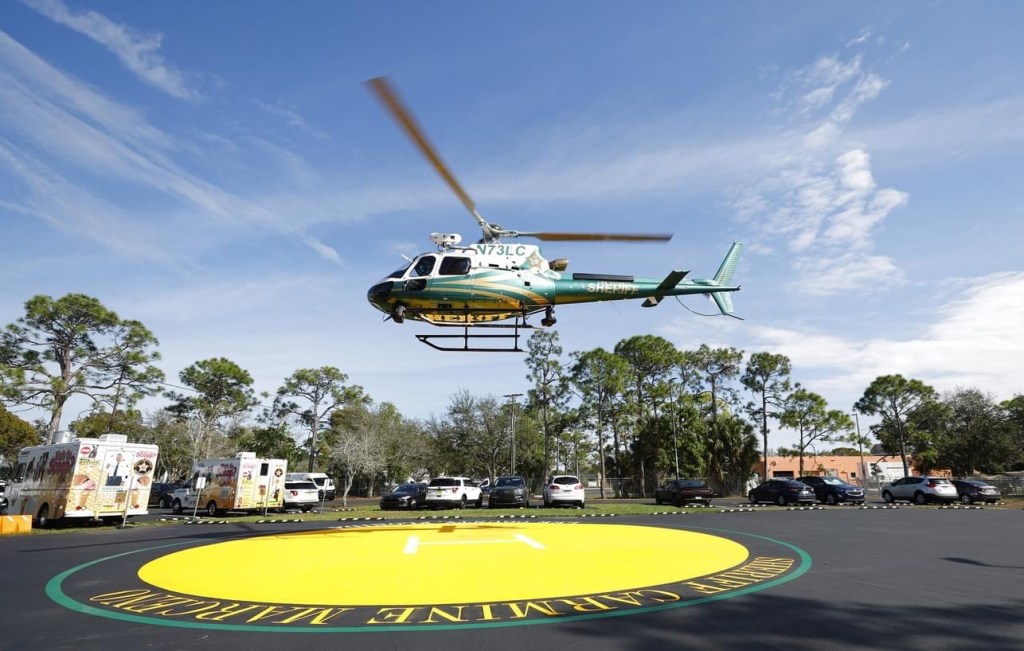 The Lee County Sheriffs Office's newest helicopter taking off. (CREDIT: LCSO Facebook)