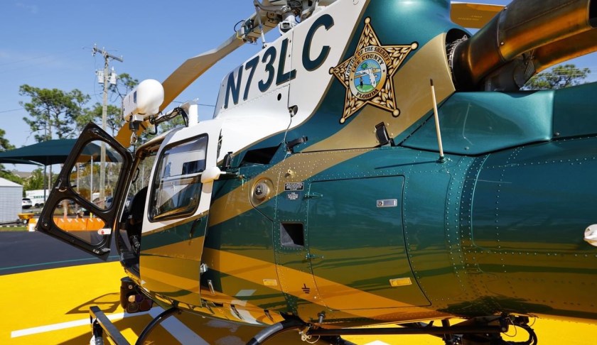 The Lee County Sheriffs Office's newest helicopter to their aviation unit.