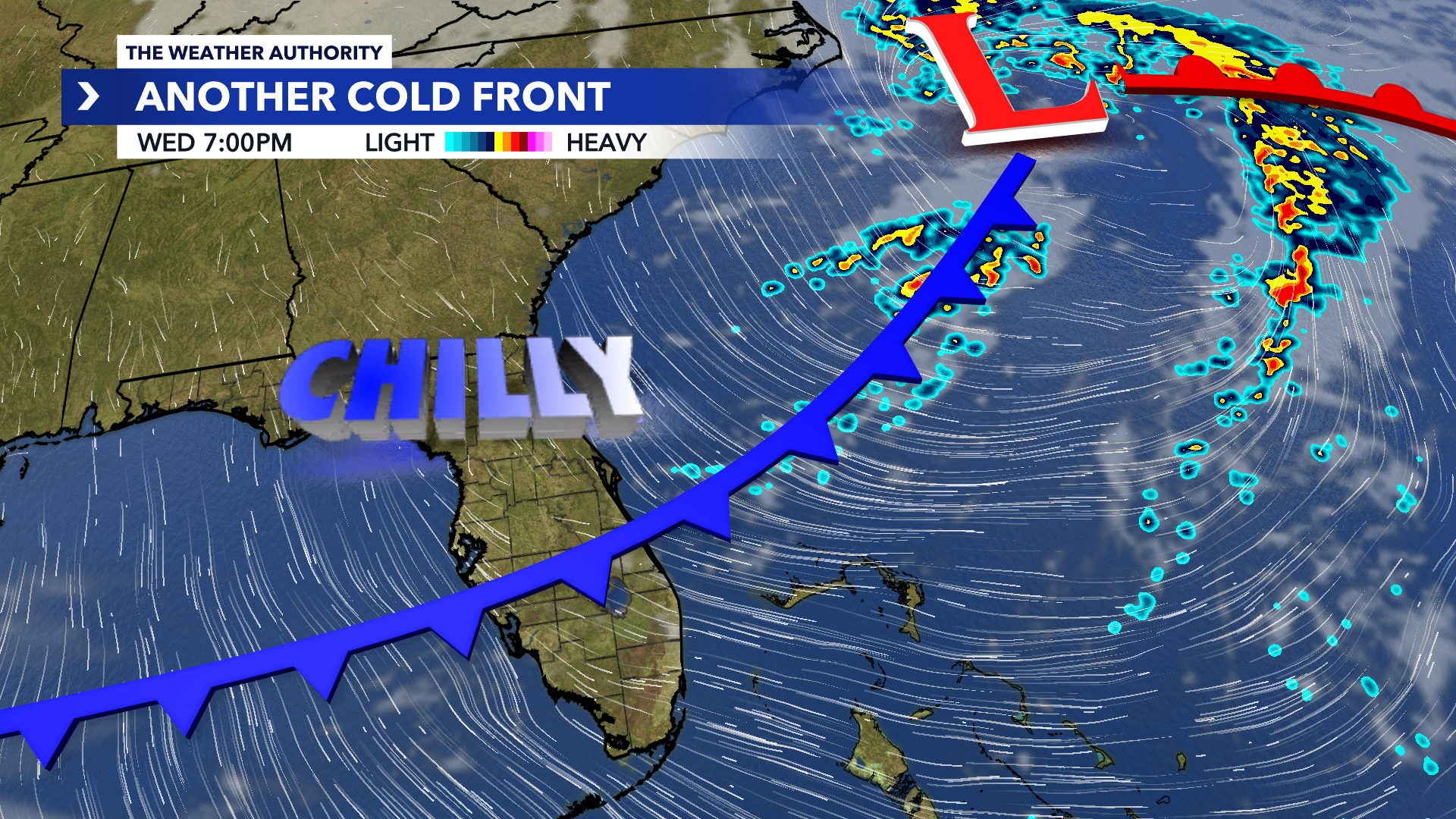 Temperatures drop as an cold front approaches