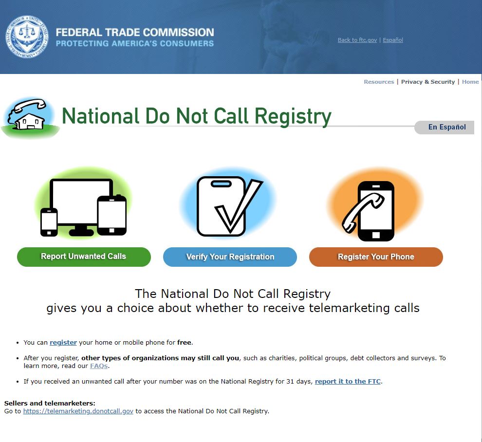 The National Do Not Call Registry aims to stop robocalls
