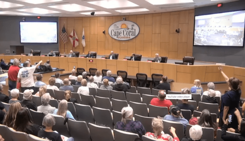 Cape Coral City Council meeting.