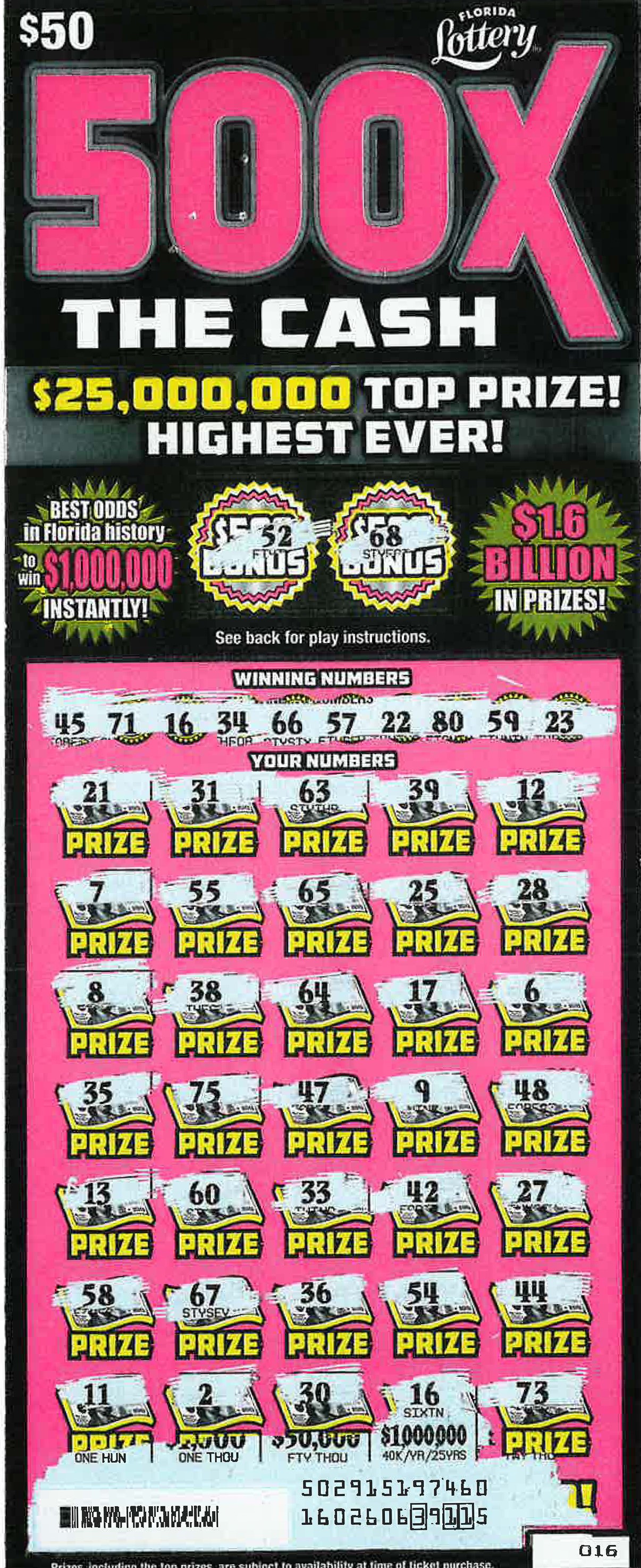 Charlotte County Man Wins 1 Million Prize From Scratch Off 3464