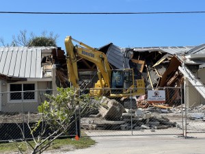 Demolition begins for Sanibel Fire Station 172.