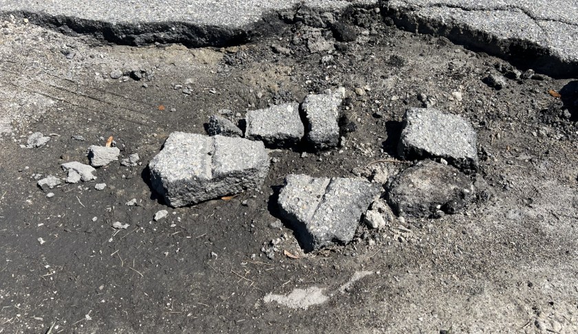 A pothole in Cape Coral.