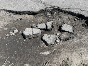 A pothole in Cape Coral.