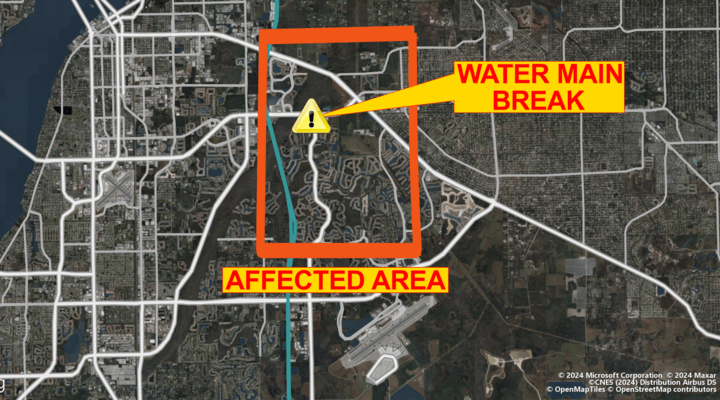 A map of the recommended area to boil water in Fort Myers. CREDIT: WINK News