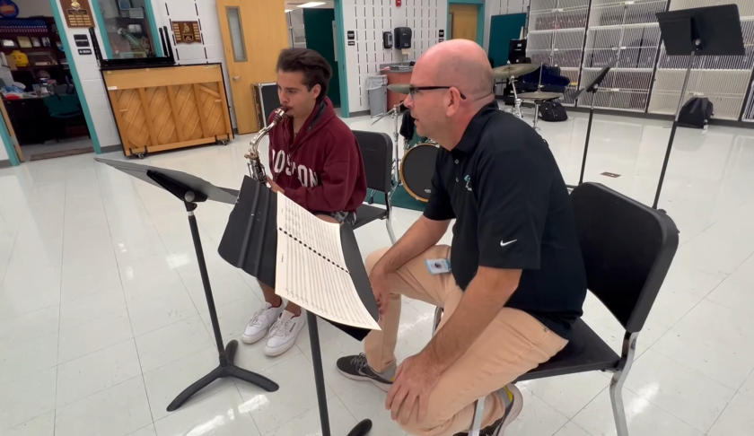 Justin Goff teaching Joshua Costa-Pozo