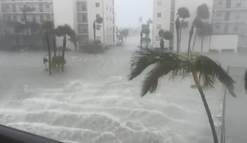 Flooded streets in SWFL