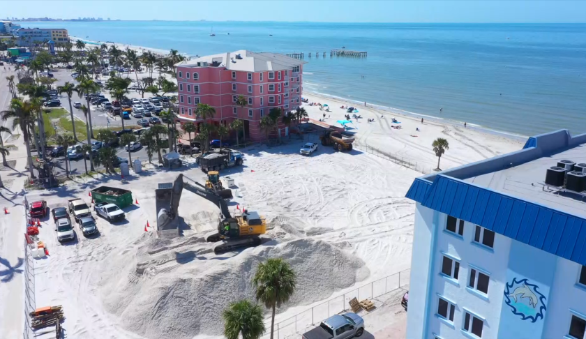 Berm construction begins