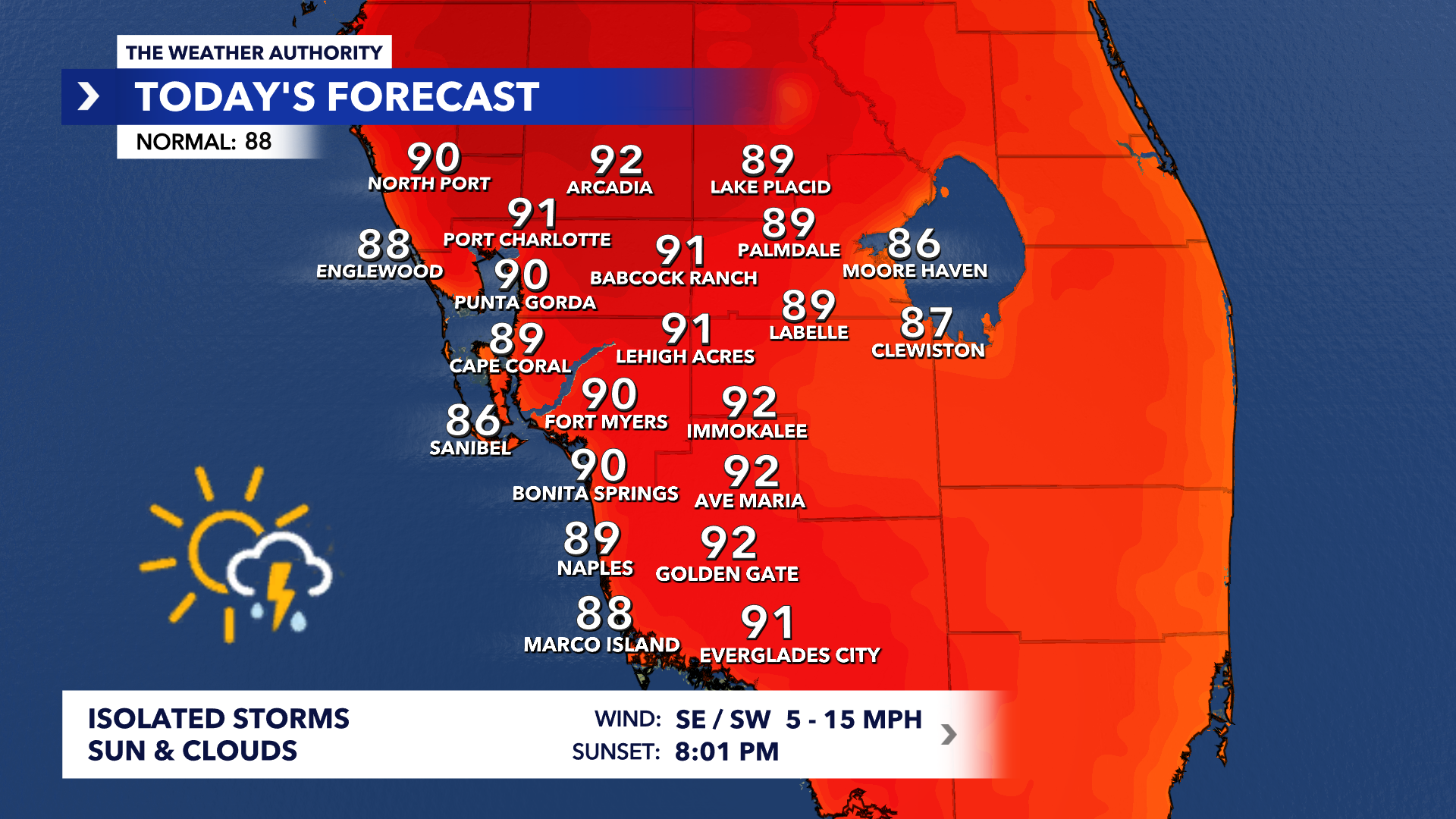 The Weather Authority Forecast For Saturday, May 4, 2024