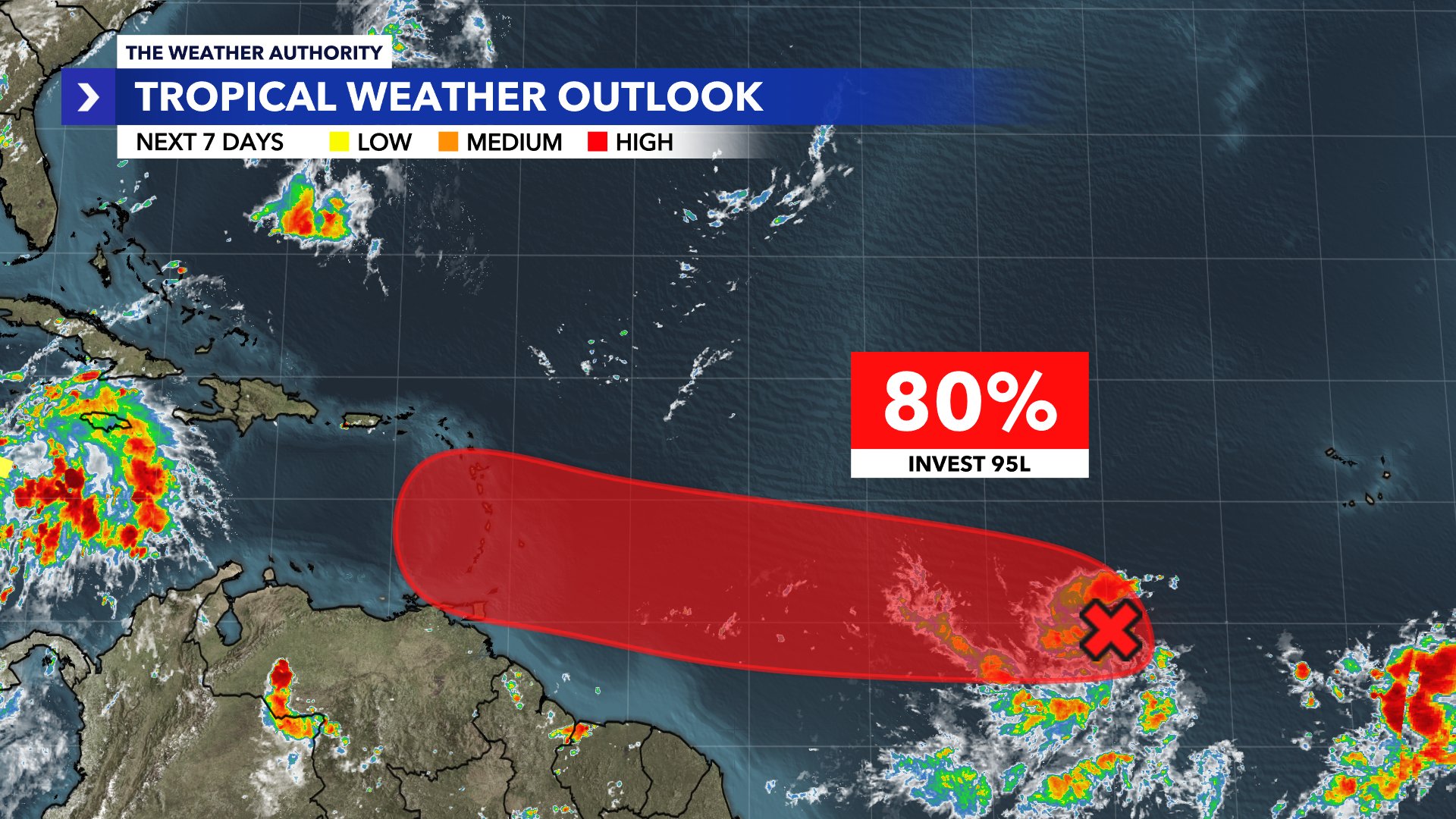 Tracking Invest 95L in the Eastern Atlantic