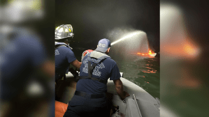 Charlotte County Public Safety respond to boat fire. CREDIT: Charlotte County Public Safety