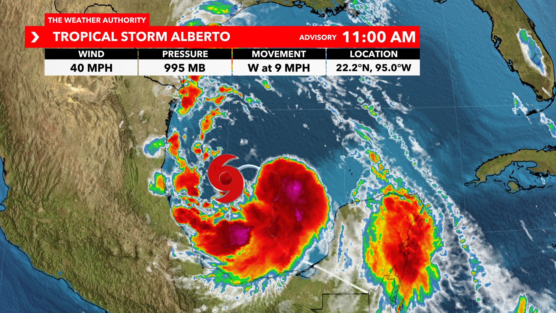 Tropical Storm Alberto forms in the Gulf Coast