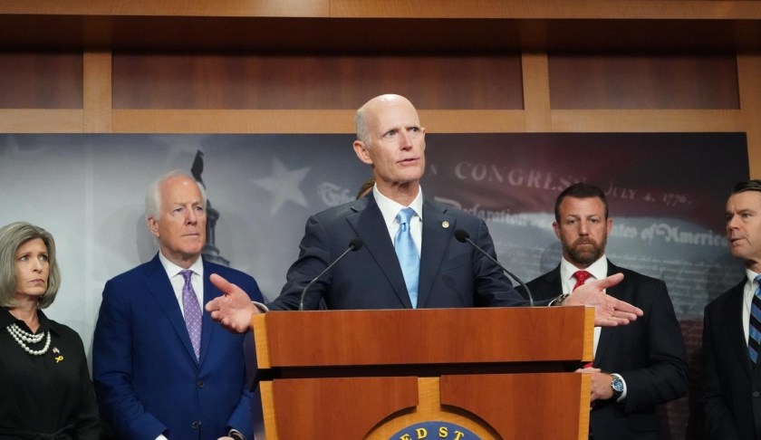 Sen. Rick Scott at press conference