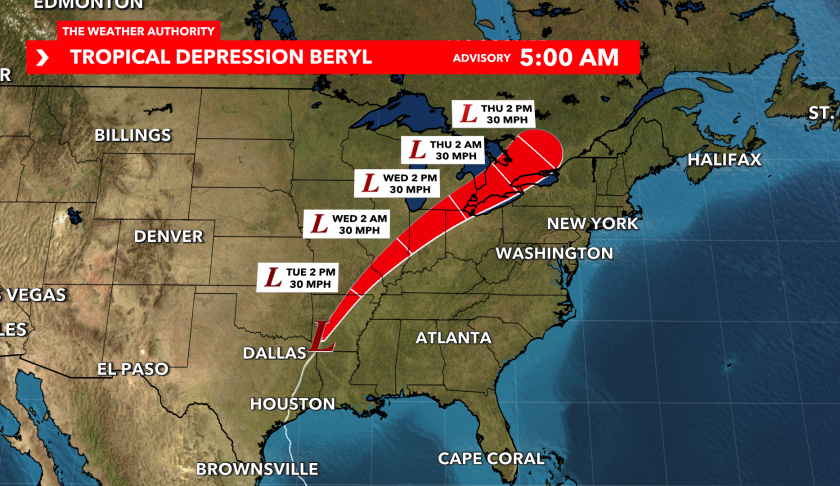 Tropical Depression Beryl