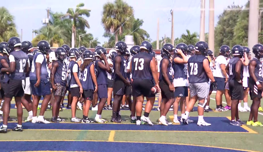 High school football camp kicks off