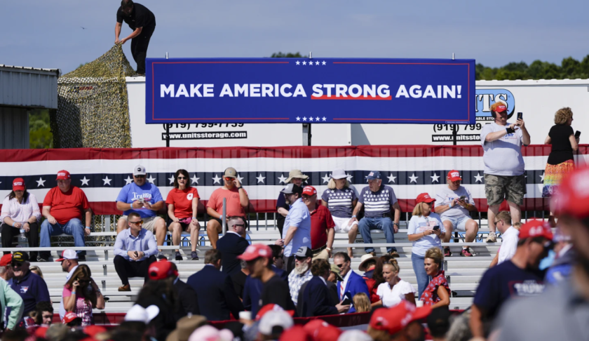 Holding his first outdoor rally since surviving last month’s attempted assassination, Donald Trump on Wednesday railed against Vice President Kamala Harris’ approach to national security in North Carolina as part of his weeklong trip across the country to draw attention away from Democrats and their national convention.