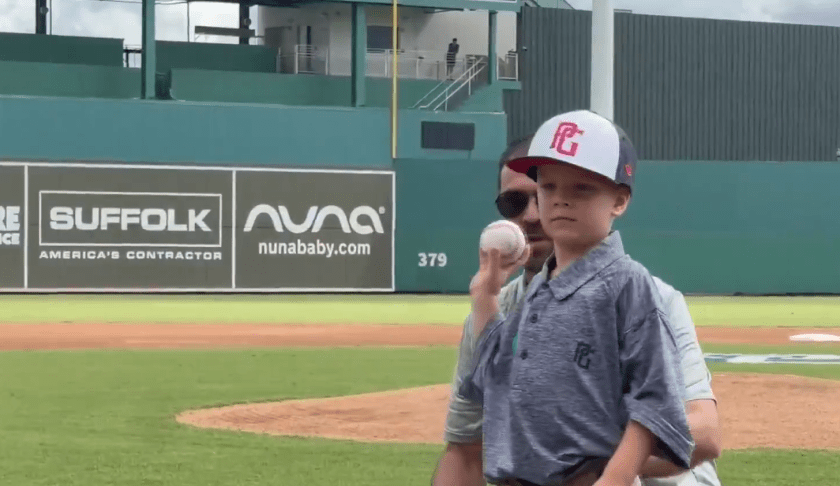 Five-year-old Ryker Privett is being treated for Leukemia, becoming the spotlight for the first pitch at the "The 14U Perfect Game Select Festival."