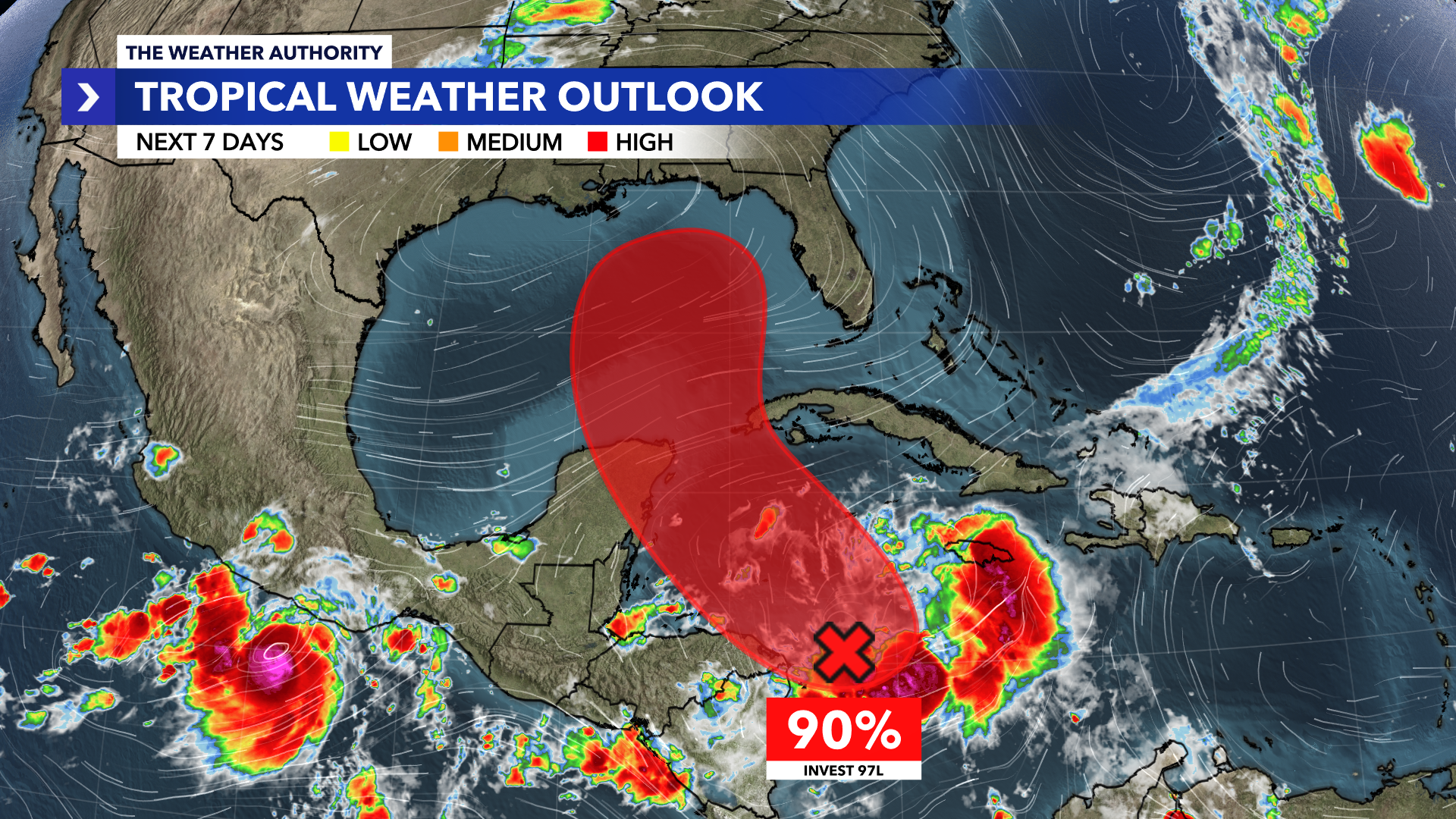 Tracking Invest 97L in the Western Caribbean