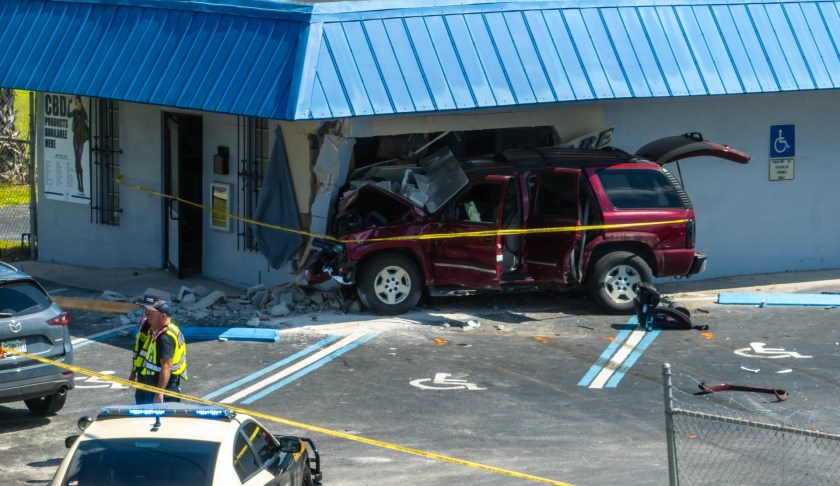 An SUV crashed into an Immokalee Building. CREDIT: UC Breaking