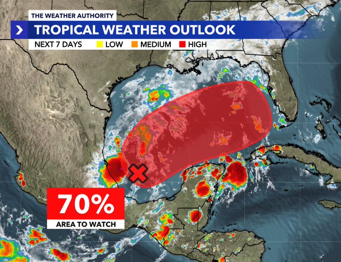 The potential for a tropical system to make its way to Florida next week is increasing