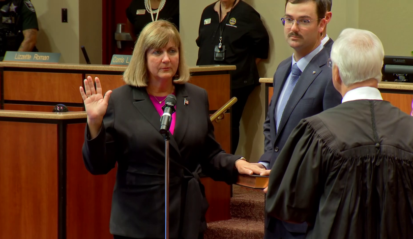 Denise Carlin sworn in as Lee County Schools superintendent