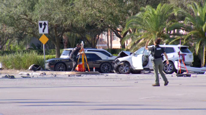 The scene of a fatal crash in Collier County. CREDIT: WINK News