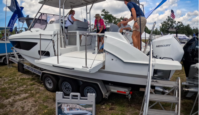 One of the many boats that will be showcased