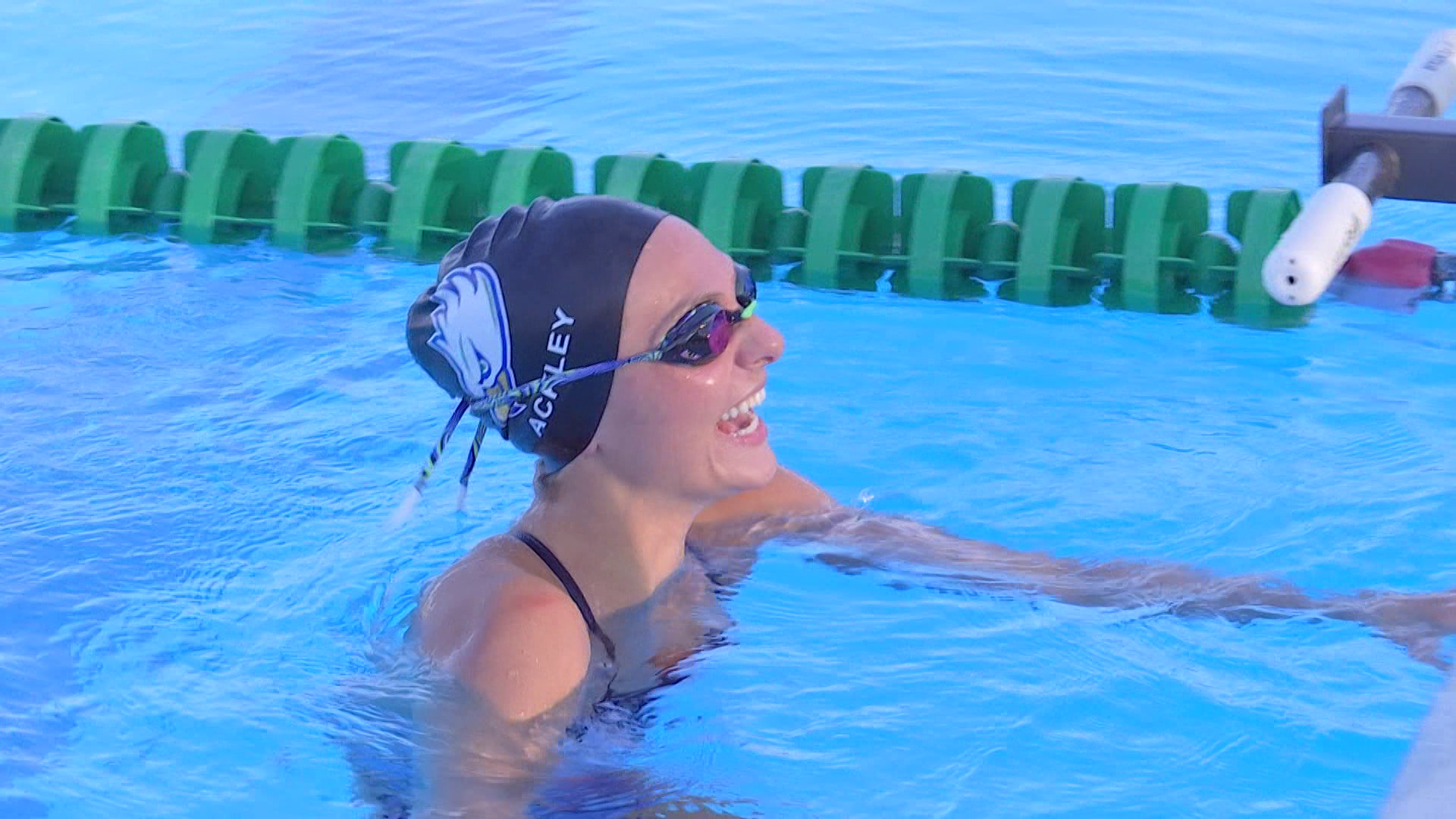 FGCU Freshman Izzy Ackley Sets the Pool on Fire with Record-Breaking Swim Debut!